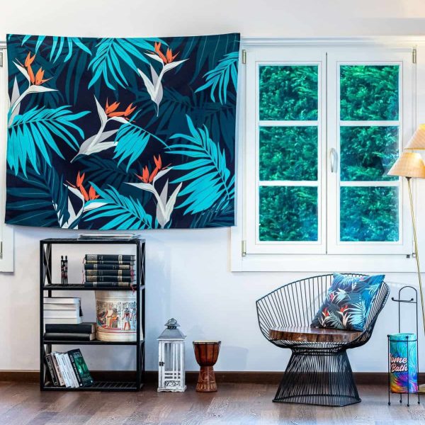 birlik1952 home bath style duvar örtüsü wallhang ev dekorasyon home decaration panama linen printed palm