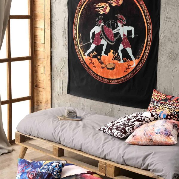 birlik1952 home bath style duvar örtüsü wallhang ev dekorasyon home decaration panama linen printed etnic etnik potidea