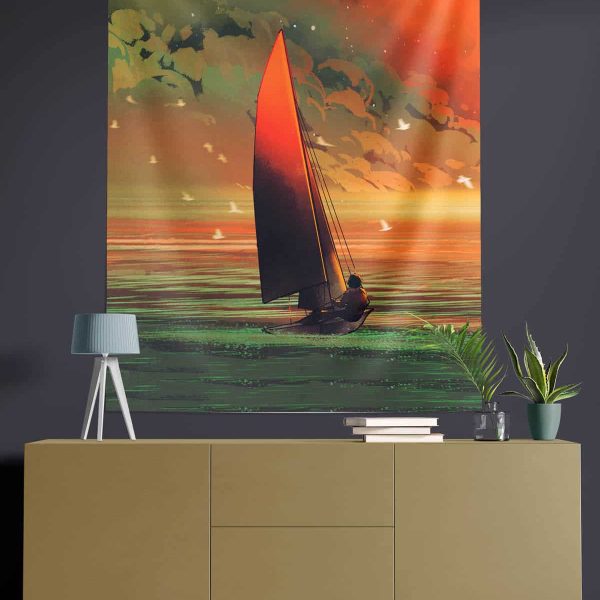 birlik1952 home bath style duvar örtüsü wallhang ev dekorasyon home decaration panama linen printed sekstant