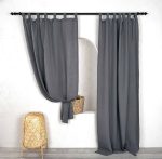 birlik1952 müslin perde muslin baby room curtain boho bohem dekorasyon maison linen pamuklu kumaş fabric curtains crinkle grey antrasit anthracitte gri