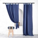 birlik1952 müslin perde muslin baby room curtain boho bohem dekorasyon maison linen pamuklu kumaş fabric curtains crinkle bürümcük navy indigo blue mavi lacivert