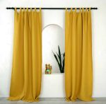 birlik1952 müslin perde muslin baby room curtain boho bohem dekorasyon maison linen pamuklu kumaş fabric curtains crinkle bürümcük sarı hardal yellow mustard