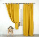 birlik1952 müslin perde muslin baby room curtain boho bohem dekorasyon maison linen pamuklu kumaş fabric curtains crinkle bürümcük sarı hardal yellow mustard