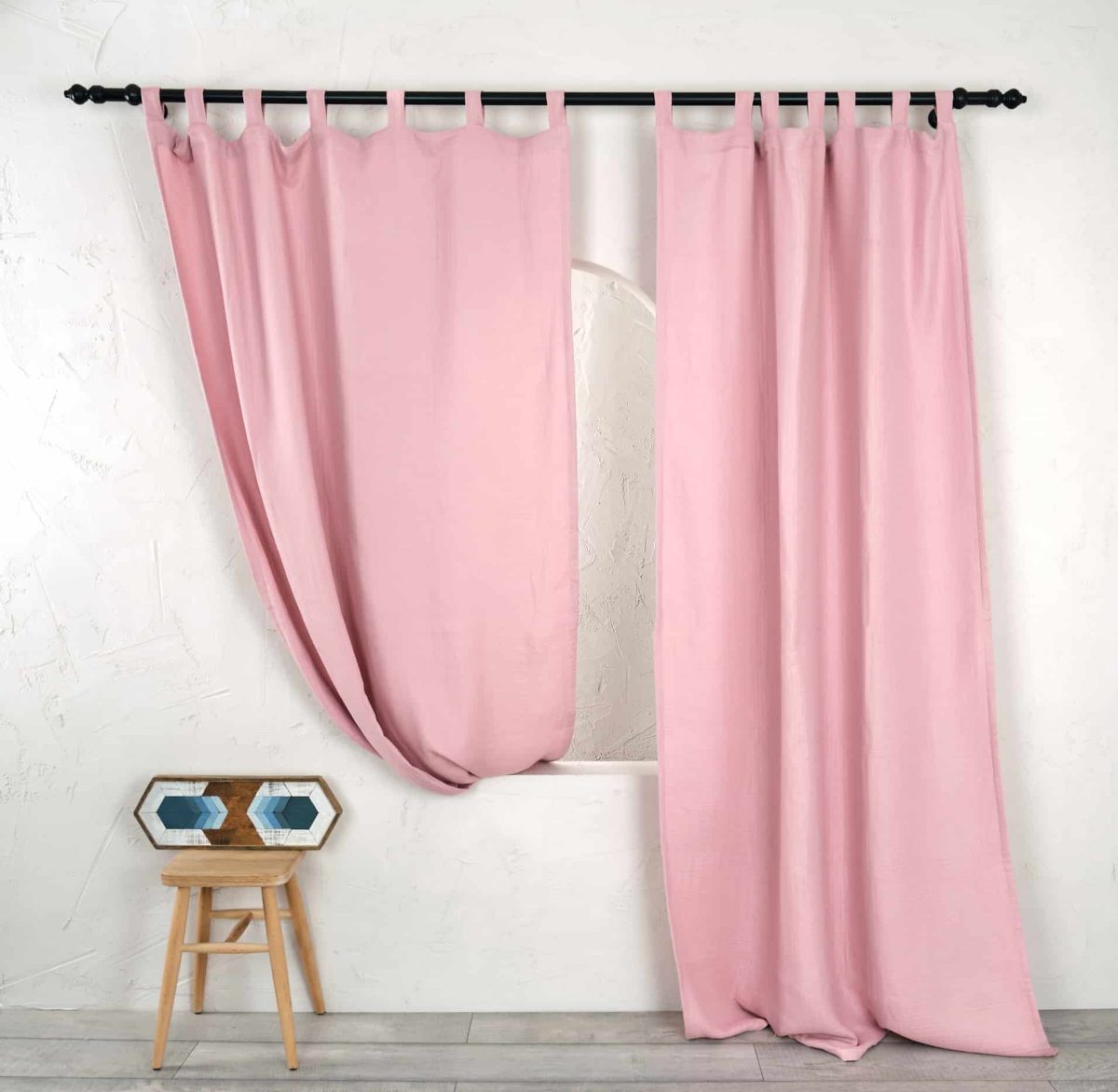 birlik1952 müslin perde muslin baby room curtain boho bohem dekorasyon maison linen pamuklu kumaş fabric curtains crinkle bürümcük pink pembe