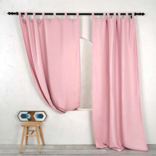 birlik1952 müslin perde muslin baby room curtain boho bohem dekorasyon maison linen pamuklu kumaş fabric curtains crinkle bürümcük pink pembe