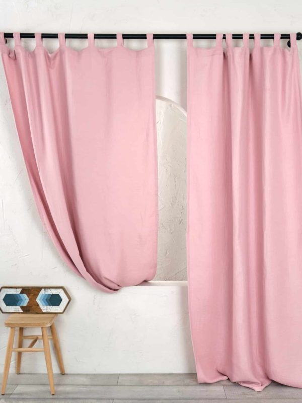 birlik1952 müslin perde muslin baby room curtain boho bohem dekorasyon maison linen pamuklu kumaş fabric curtains crinkle bürümcük pink pembe