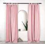 birlik1952 müslin perde muslin baby room curtain boho bohem dekorasyon maison linen pamuklu kumaş fabric curtains crinkle bürümcük pink pembe