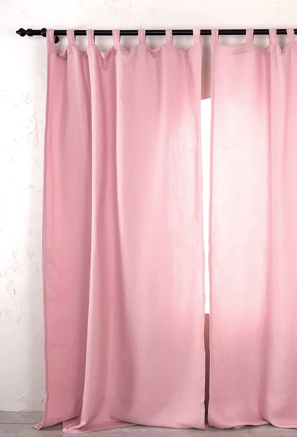 birlik1952 müslin perde muslin baby room curtain boho bohem dekorasyon maison linen pamuklu kumaş fabric curtains crinkle bürümcük pink pembe