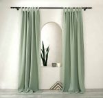 birlik1952 müslin perde muslin curtain baby room boho bohem dekorasyon maison linen pamuklu kumaş fabric curtains crinkle bürümcük sage green adaçayı yeşili