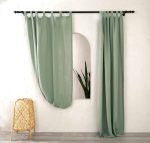 birlik1952 müslin perde muslin curtain baby room boho bohem dekorasyon maison linen pamuklu kumaş fabric curtains crinkle bürümcük sage green adaçayı yeşili