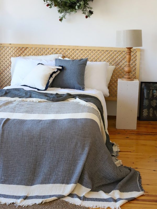 birlik1952 4 kat müslin çift kişilik yatak örtüsü bedspread swaddle 4 layer gauze multi muslin double gauze textile whosale pamuklu cotton muslin çizgili stripe black antrasit siyah gri