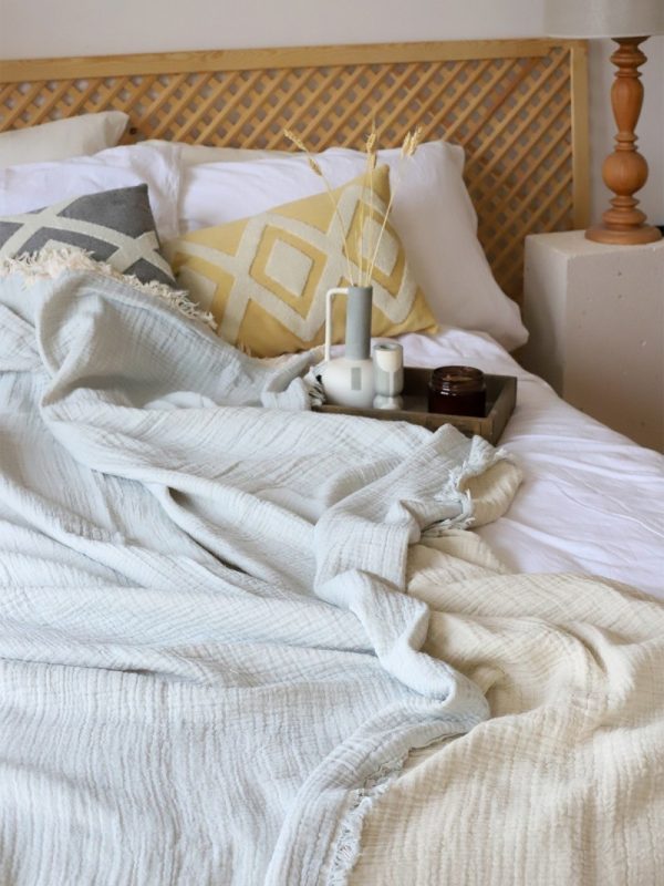 birlik1952 4 kat müslin çift kişilik yatak örtüsü bedspread swaddle 4 layer gauze multi muslin double gauze textile whosale pamuklu cotton muslin bebe mavi blue