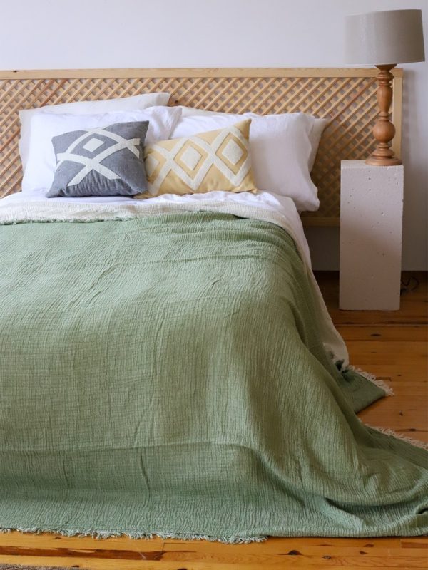 birlik1952 4 kat müslin çift kişilik yatak örtüsü bedspread swaddle 4 layer gauze multi muslin double gauze textile whosale pamuklu cotton muslin yeşil green sage