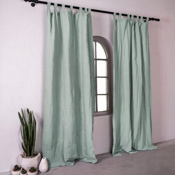 birlik1952 müslin perde muslin curtain 4 3 2 gauze cotton boho bohem linen adaçayı sage green