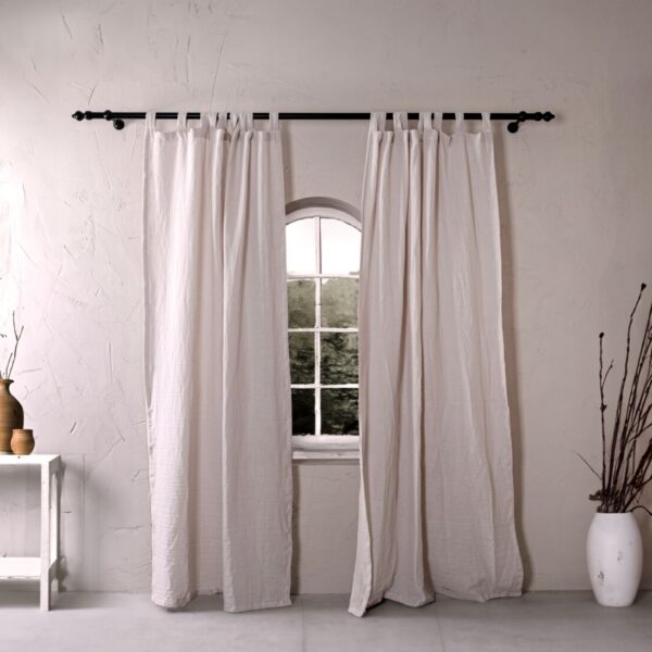 birlik1952 müslin perde muslin curtain 4 3 2 gauze cotton boho bohem linen kum beji sand beige