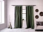 birlik1952 müslin perde muslin curtain 4 3 2 gauze cotton boho bohem linen royal green yeşil