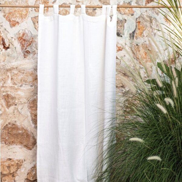 birlik1952 müslin perde muslin curtain 4 3 2 gauze cotton boho bohem linen white beyaz