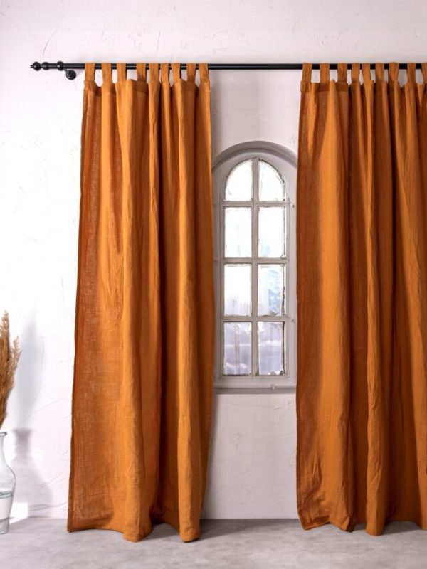 birlik1952 müslin perde muslin curtain 4 3 2 gauze cotton boho bohem linen caramel karamel