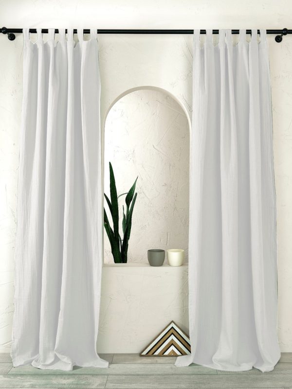 birlik1952 müslin perde curtain boho bohem dekorasyon maison decoration linen fabric curtains crinkle fabric kumaş 4 kat gauze linen ekru ecru cream krem