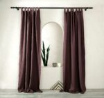 birlik1952 müslin perde curtain boho bohem dekorasyon maison decoration linen fabric curtains crinkle fabric kumaş 4 kat gauze linen violet menekşe