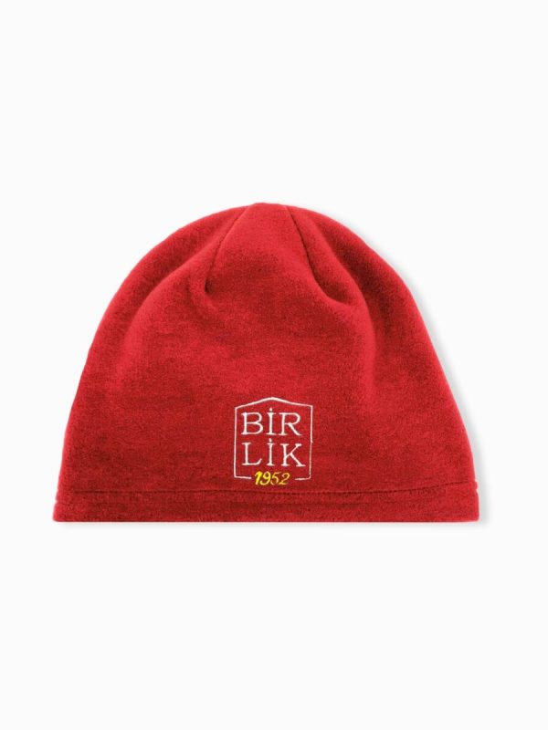 birlik1952 polar bere kurumsal şapka hat kışlık üniforma logolu kişisel bere restoran otel kafe cafe baskılı printed personal hat whosale fabric kumaş kırmızı red
