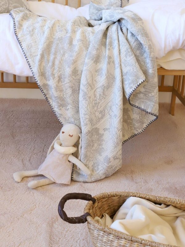 birlik1952 bebek battaniye jakarlı 3 kat müslin three layer jaquard swaddle blanket baby crinkle krinkle muslin fabric cotton wild animals vahşi hayvanlar antrasit