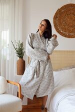 birlik1952 müslin robe bornoz 2 kat 3 kat 4 kat bathrobe 4 layer gauze kimono muslin beach jakarlı jaquard pamuk cotton desen