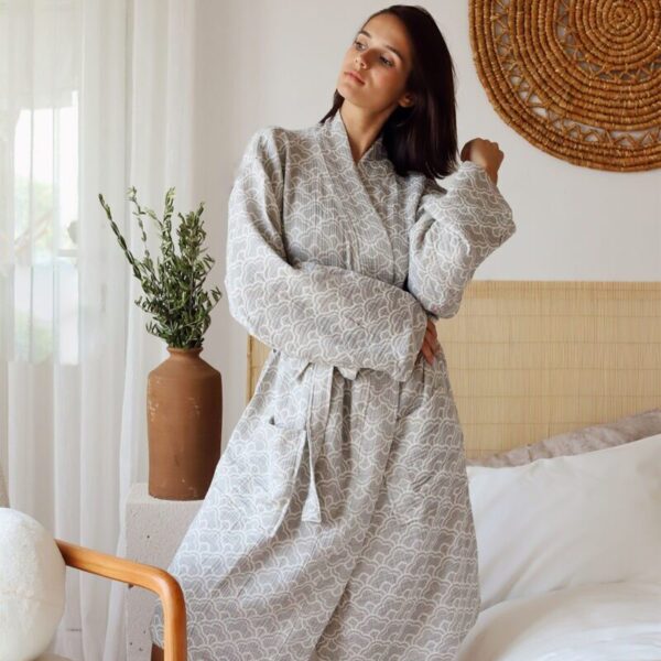 birlik1952 müslin robe bornoz 2 kat 3 kat 4 kat bathrobe 4 layer gauze kimono muslin beach jakarlı jaquard pamuk cotton desen