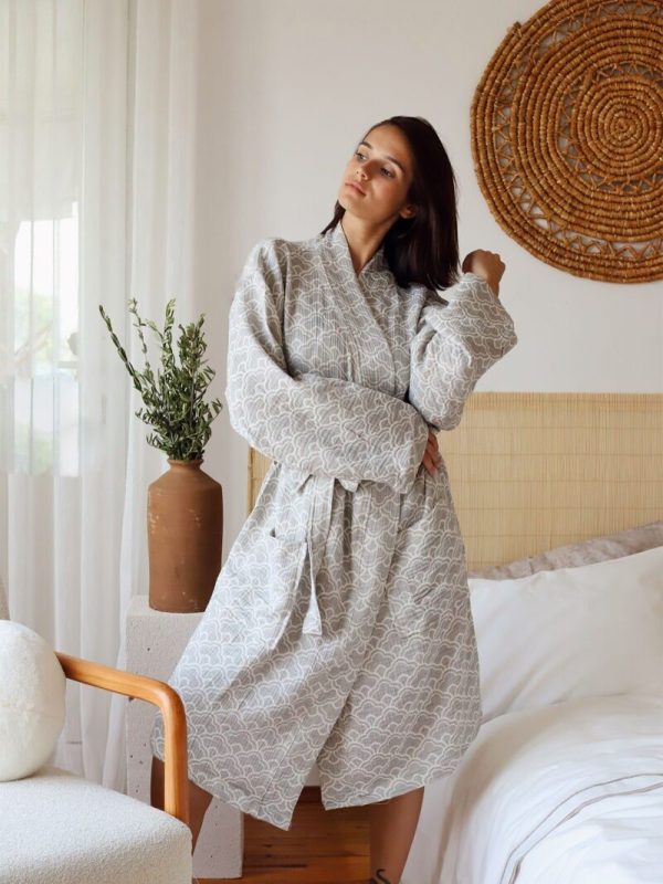 birlik1952 müslin robe bornoz 2 kat 3 kat 4 kat bathrobe 4 layer gauze kimono muslin beach jakarlı jaquard pamuk cotton desen