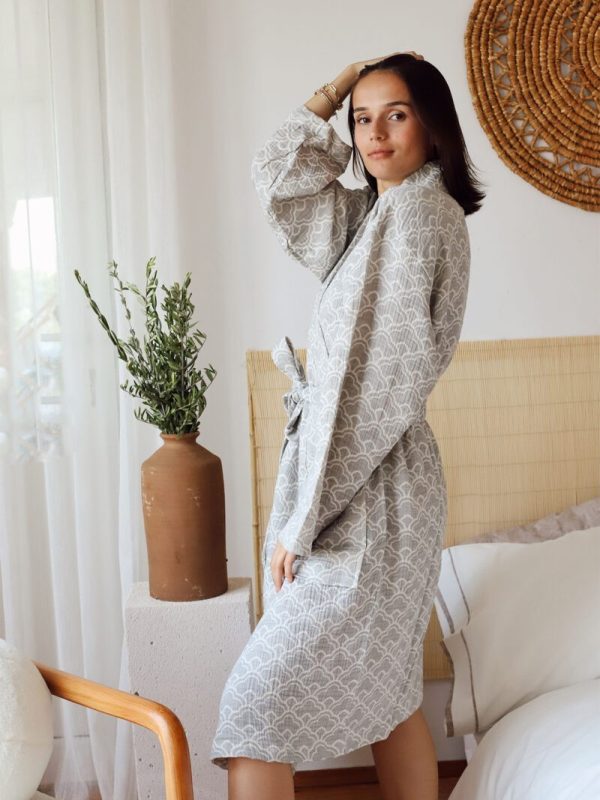 birlik1952 müslin robe bornoz 2 kat 3 kat 4 kat bathrobe 4 layer gauze kimono muslin beach jakarlı jaquard pamuk cotton desen