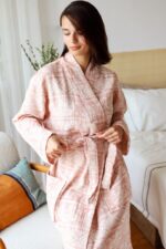 birlik1952 müslin robe bornoz 2 kat 3 kat 4 kat bathrobe 4 layer gauze kimono muslin beach jakarlı jaquard fil elephant
