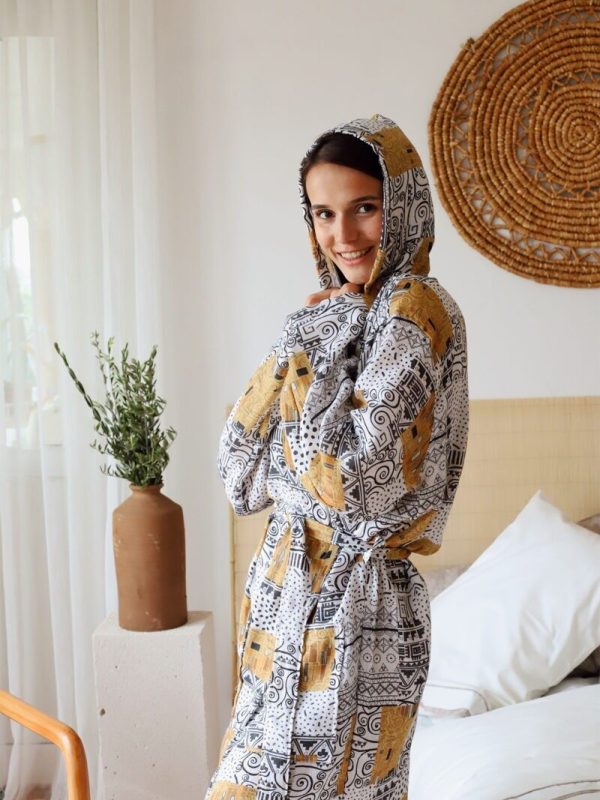 birlik1952 müslin bornoz 2 kat 3 kat 4 kat bathrobe 4 gauze kimono muslin klimt gustav