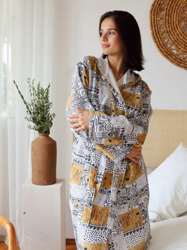 birlik1952 müslin bornoz 2 kat 3 kat 4 kat bathrobe 4 gauze kimono muslin klimt gustav