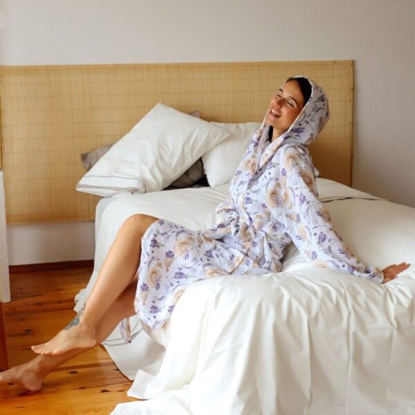 birlik1952 müslin robe bornoz 2 kat 3 kat 4 kat bathrobe 4 gauze kimono muslin lavanta lavender lavander