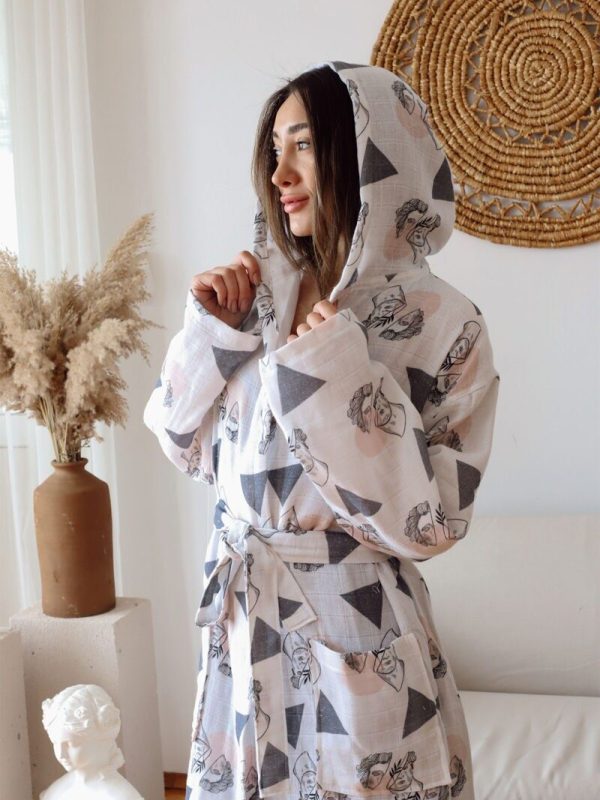 birlik1952 müslin bornoz 2 kat 3 kat 4 kat bathrobe 4 gauze kimono muslin michelangelo david
