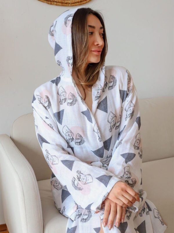 birlik1952 müslin bornoz 2 kat 3 kat 4 kat bathrobe 4 gauze kimono muslin michelangelo david