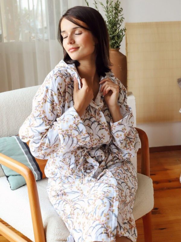 birlik1952 müslin robe bornoz 2 kat 3 kat 4 kat bathrobe 4 gauze kimono muslin mimosa mimoza