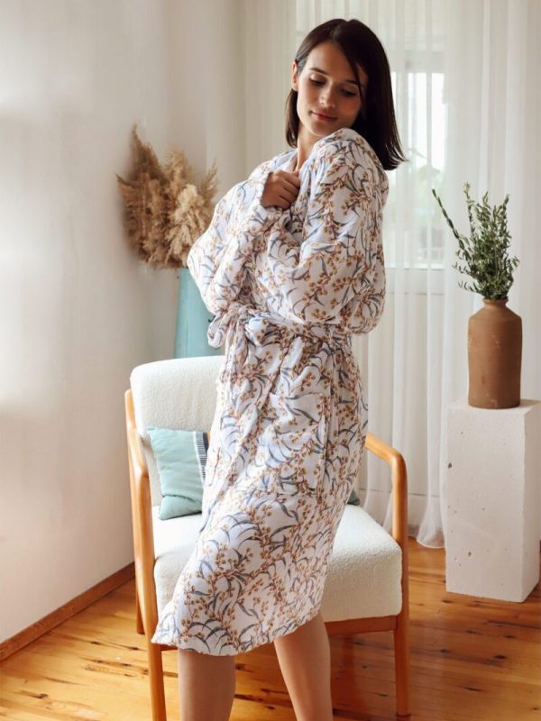 birlik1952 müslin robe bornoz 2 kat 3 kat 4 kat bathrobe 4 gauze kimono muslin mimosa mimoza