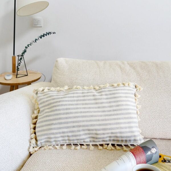 birlik1952 lace shams pillowcase kırlent yastık kılıfı otantik case pillow decoration ev dekorasyon dikdörtgen kare çizgili gri