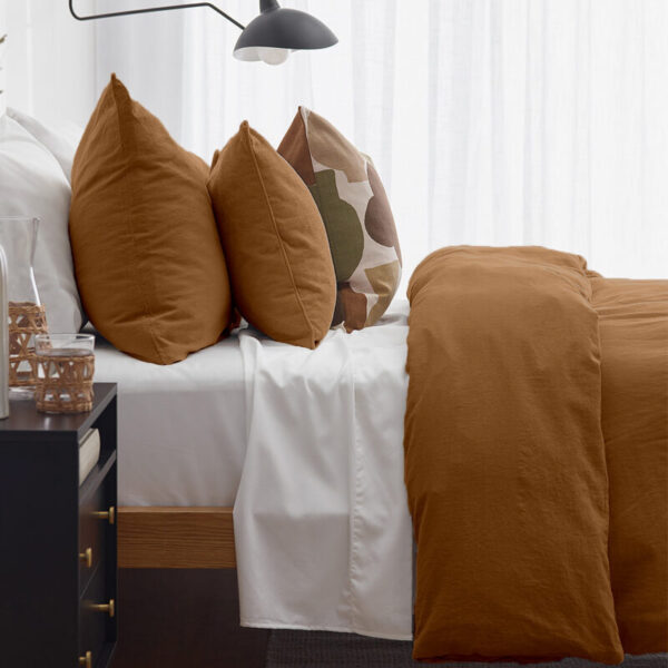 birlik1952 vivamaison pamuk keten cotton linen bedlinen set quilt cover boho stonewashed otantik nevresim takımı seti karamel caramel