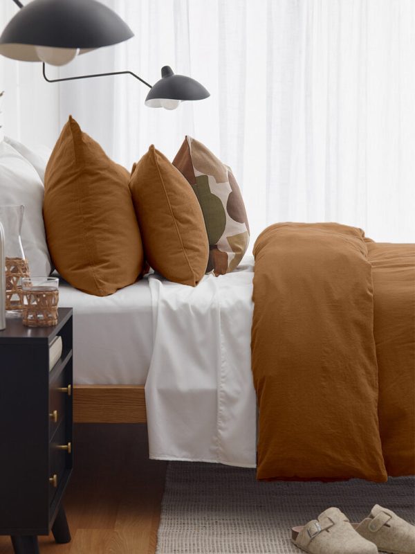 birlik1952 vivamaison pamuk keten cotton linen bedlinen set quilt cover boho stonewashed otantik nevresim takımı seti karamel caramel