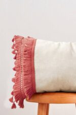 birlik1952 lace shams pillowcase kırlent yastık kılıfı otantik case pillow decoration ev dekorasyon dikdörtgen kare kenar püsküllü ham terracota