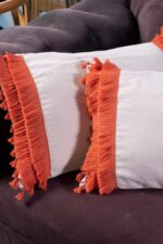 birlik1952 lace shams pillowcase kırlent yastık kılıfı otantik case pillow decoration ev dekorasyon dikdörtgen kare kenar püsküllü ham terracota