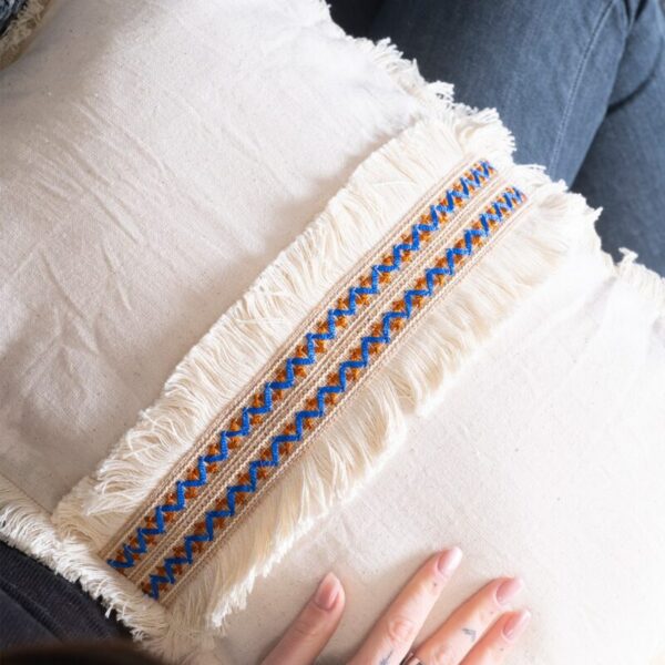 birlik1952 lace shams pillowcase kırlent yastık kılıfı otantik case pillow decoration ev dekorasyon dikdörtgen kare otantik ortası mavi jüt