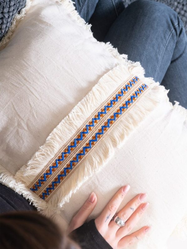 birlik1952 lace shams pillowcase kırlent yastık kılıfı otantik case pillow decoration ev dekorasyon dikdörtgen kare otantik ortası mavi jüt