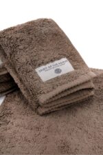birlik2952 mısır pamuğu havlu organik pamuk organic cotton luxury hand towel napkin egyptian cotton whosale toptan kahve beyaz brown white