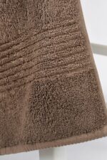 birlik2952 mısır pamuğu havlu organik pamuk organic cotton luxury hand towel napkin egyptian cotton whosale toptan kahve beyaz brown white