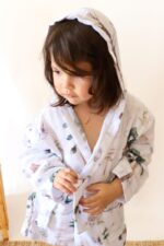 birlik1952 2 kat müslin kumaş gauze bathrobe robe bornoz baby child baskılı printed whosale toptan tekstil denizli jungle orman