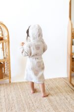 birlik1952 3 kat müslin kumaş gauze bathrobe robe bornoz baby child baskılı printed whosale jakarlı jaquard toptan tekstil denizli koala