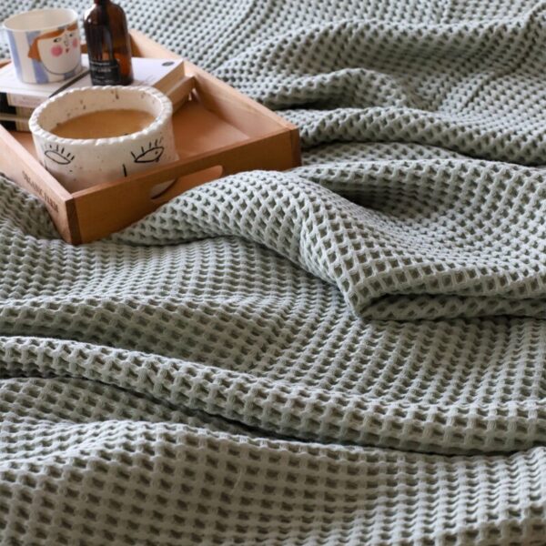 birlik1952 waffle yatak örtüsü pike takımı petek havuz bedspread blanket pique toptan whosale pike adaçayı sage yeşil green